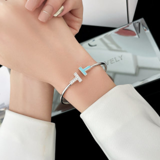 Tiffany T Bangle Bracelet Silver Turquoise view 2