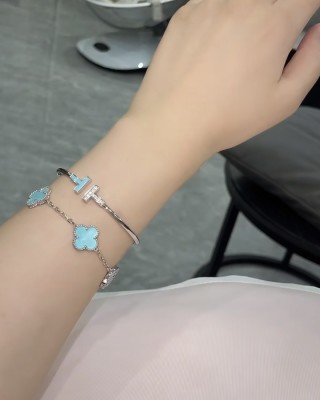 Tiffany T Bangle Bracelet Silver Turquoise view 3