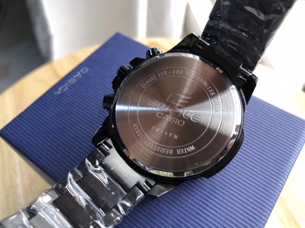 Casio EFR303 Black Chronograph Multi-Function Steel Watch view