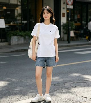 White Short Sleeve T-Shirt with Embroidered Logo view 1