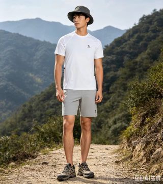 White Short Sleeve T-Shirt with Embroidered Logo view 5