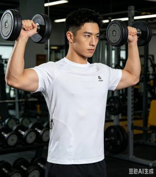 White Short Sleeve T-Shirt with Embroidered Logo view 6