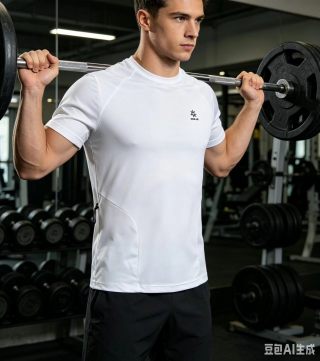White Short Sleeve T-Shirt with Embroidered Logo view 7