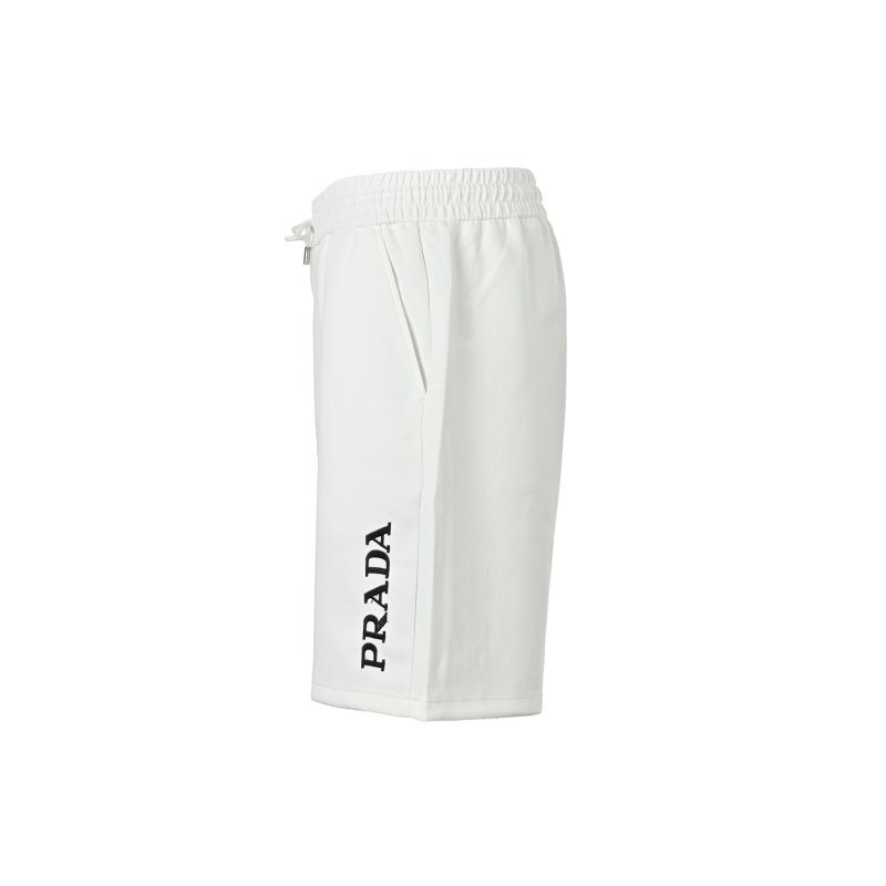 Prada White Shorts with Logo Print view