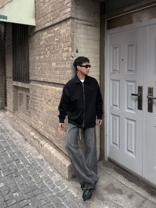 Prada Black Wool Zip-Up Jacket view 9