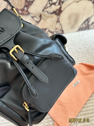 Miu Miu Black Leather Backpack 22cm view 7