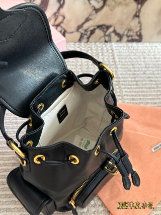 Miu Miu Black Leather Backpack 22cm view 8