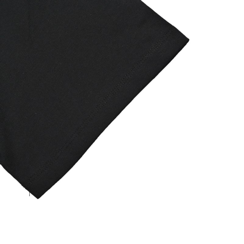Black Oversized Graphic T-Shirt with Rhinestone Stripe Print view
