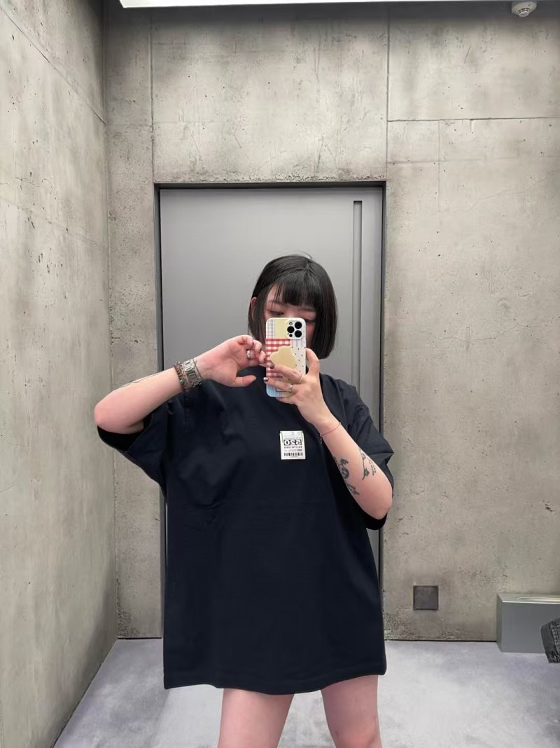 Black Oversized Short Sleeve T-Shirt with Label Detail