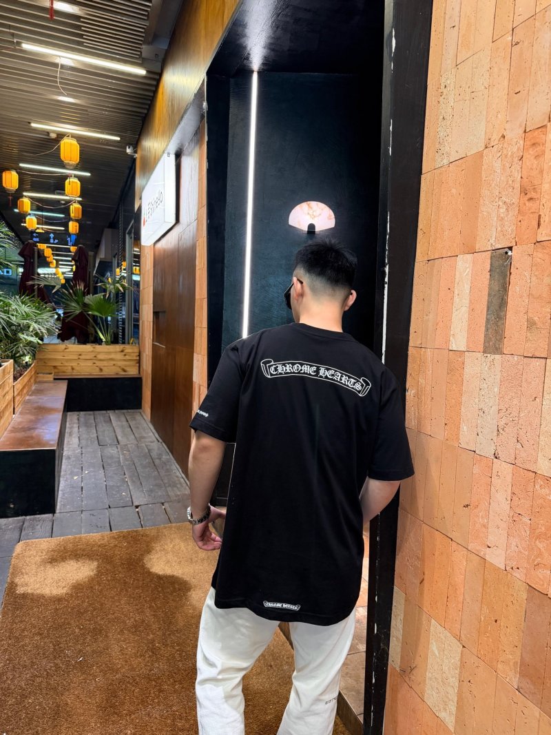 Chrome Hearts Black Gothic Logo T-Shirt view