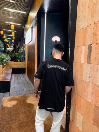Chrome Hearts Black Gothic Logo T-Shirt view 4
