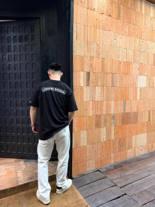 Chrome Hearts Black Gothic Logo T-Shirt view 6