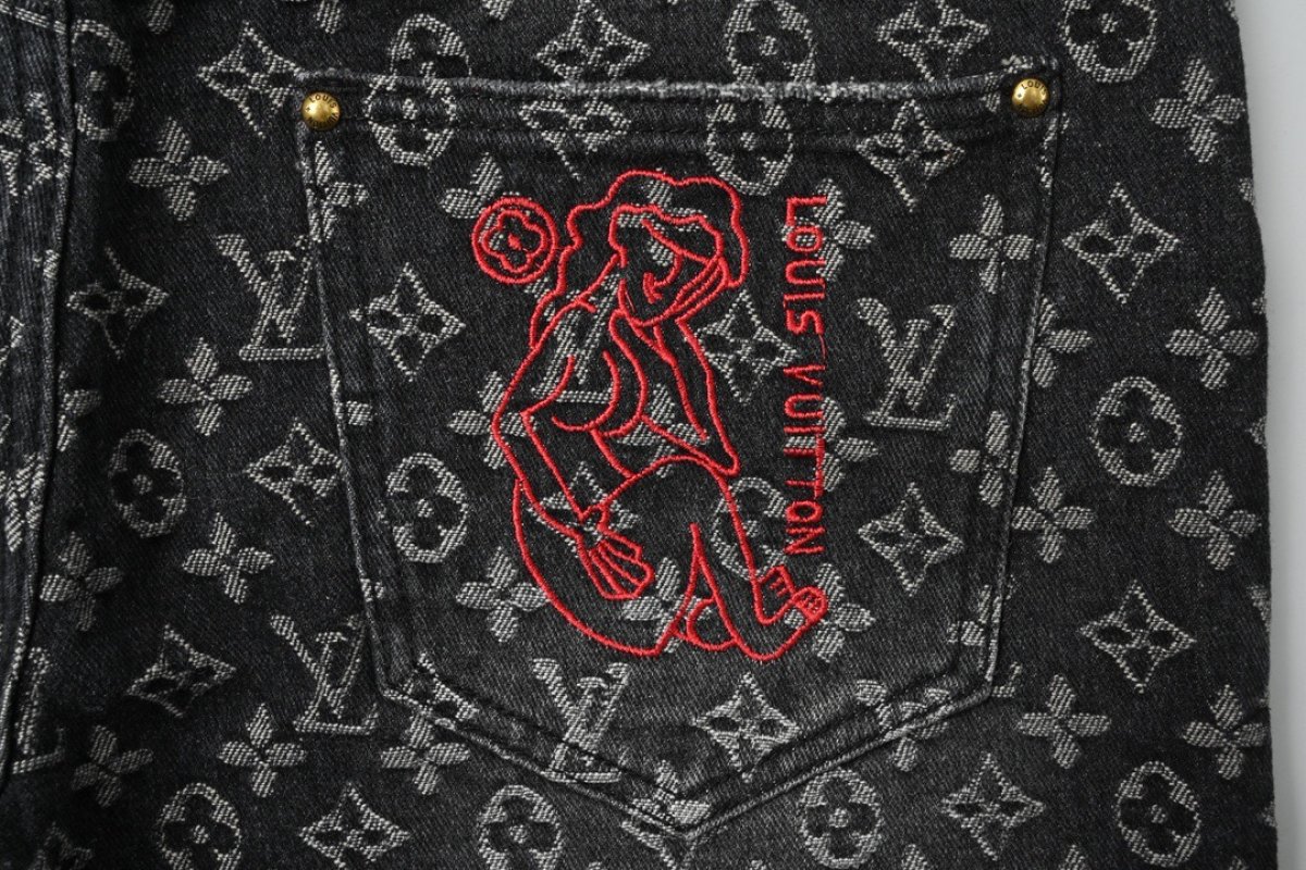 Louis Vuitton Monogram Canvas Jeans - Black view