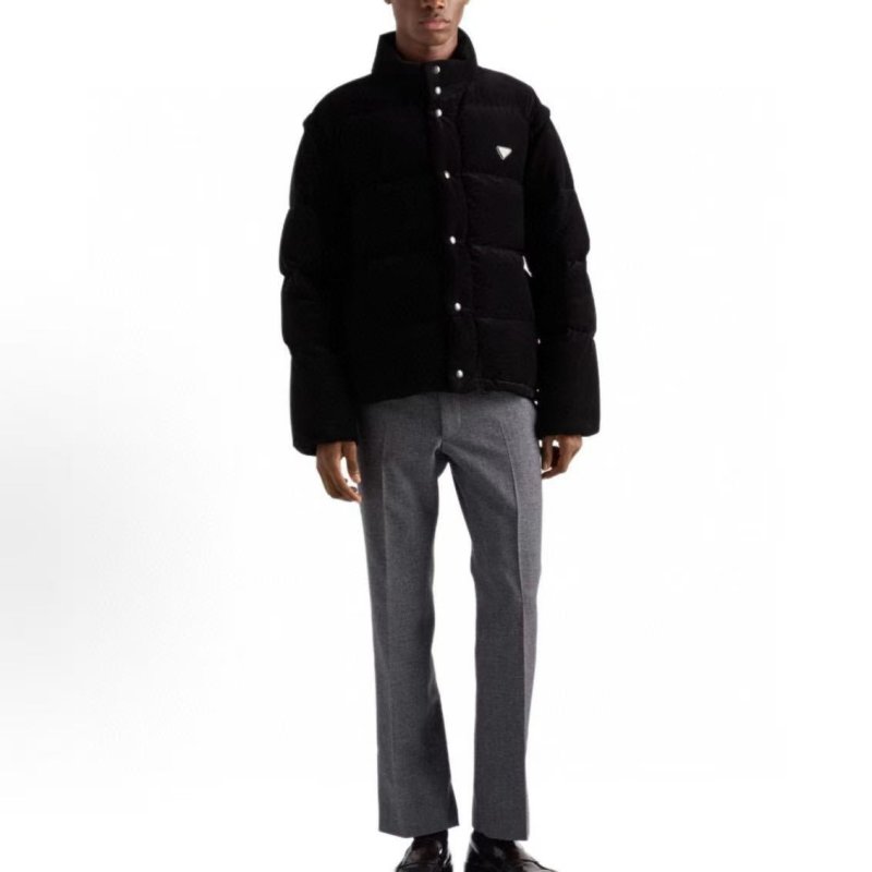 Prada Black Corduroy Down Jacket view