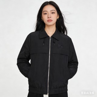 The North Face Black Zip Harrington Jacket view 2