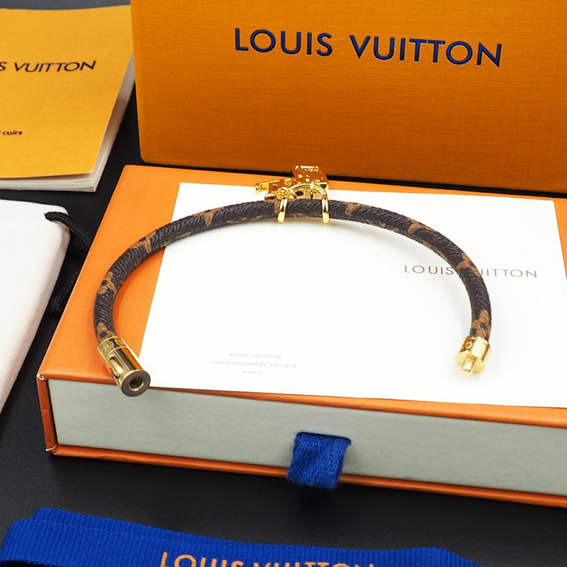 Louis Vuitton x NBA Hang It Monogram Canvas Bracelet Gold view