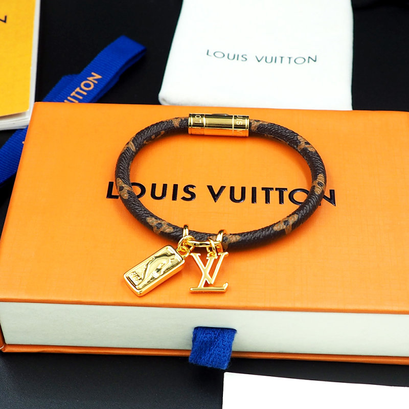 Louis Vuitton x NBA Hang It Monogram Canvas Bracelet Gold view