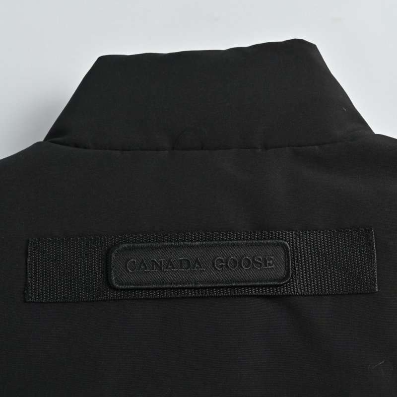 Black Puffer Gilet Vest with Embroidered Patch view