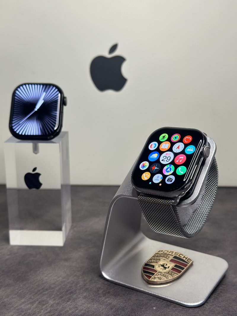 Apple Watch S10 46mm Titanium Silver Replica view