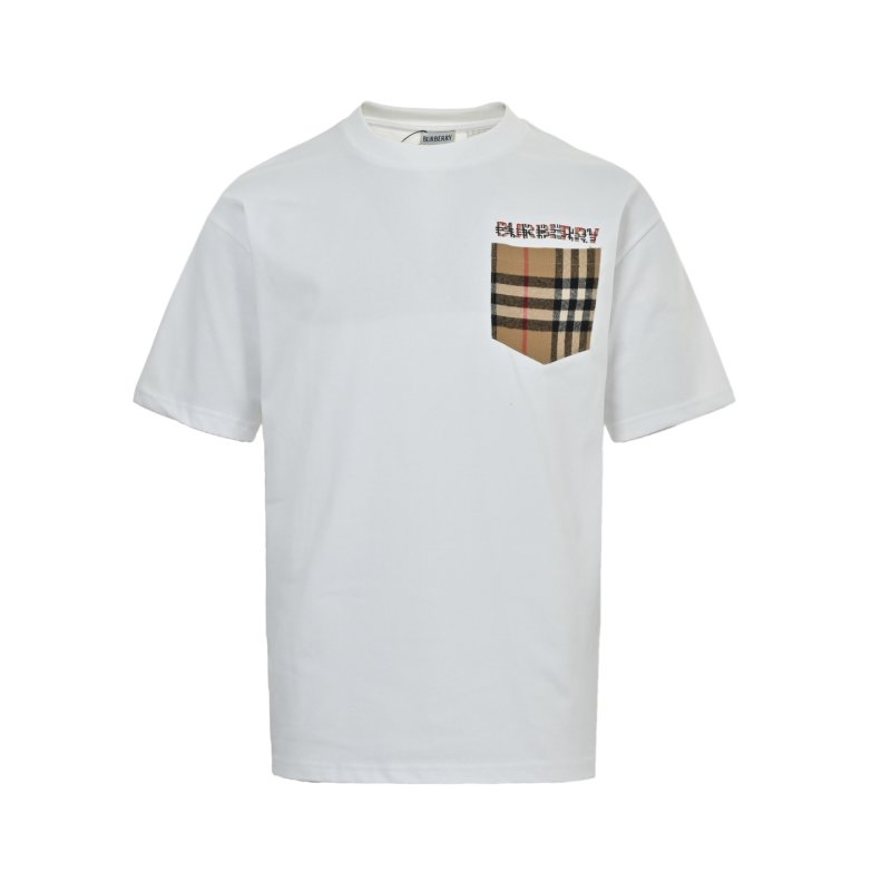 Burberry Check Pocket White T-Shirt view