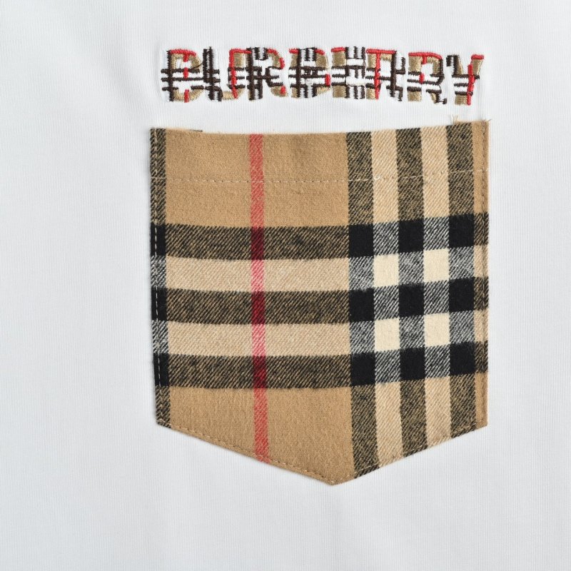 Burberry Check Pocket White T-Shirt view