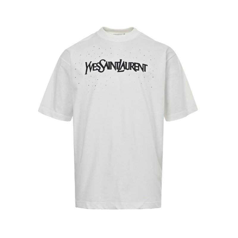 Yves Saint Laurent White Logo Short Sleeve T-Shirt view