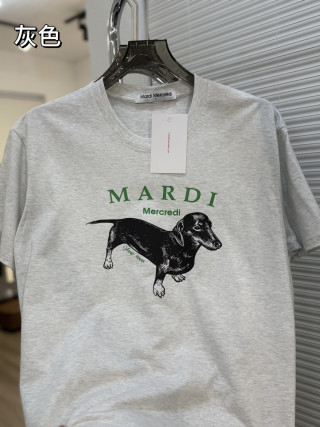 Mardi Dog Print Crew Neck T-Shirt White view 7