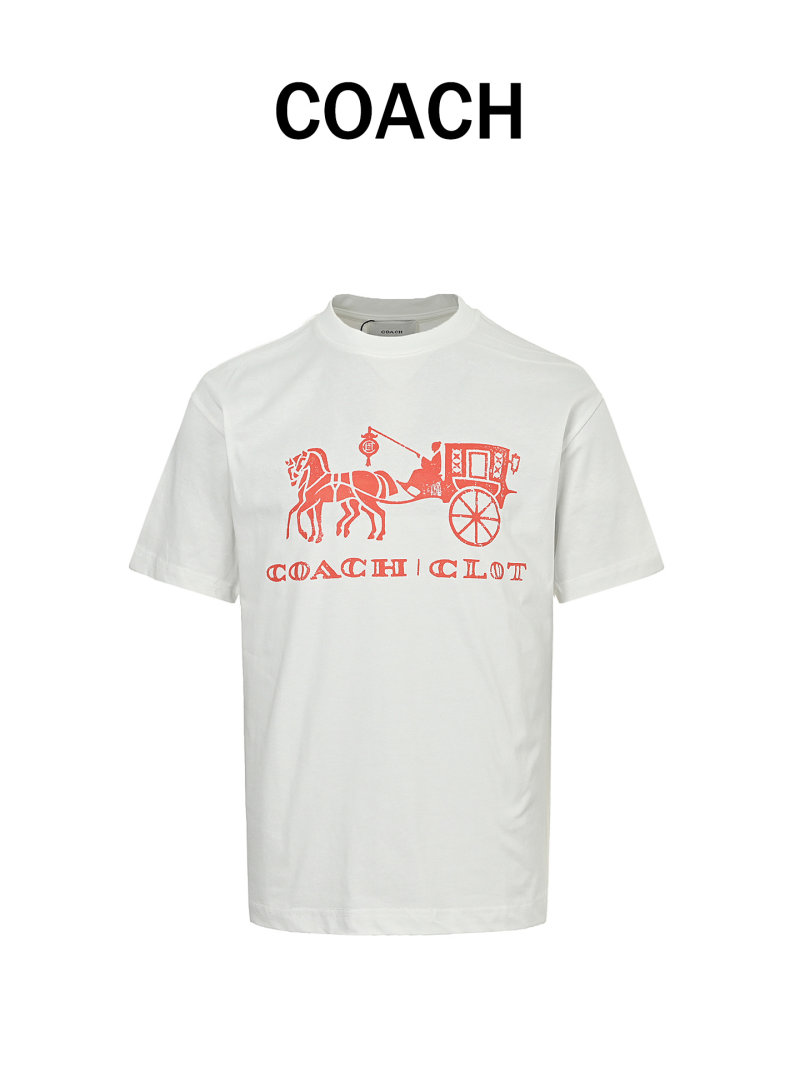 Gucci Horse Carriage Print White T-Shirt view