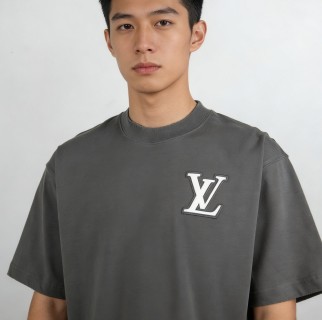 Louis Vuitton Monogram Logo Oversized T-Shirt Charcoal Grey view 3