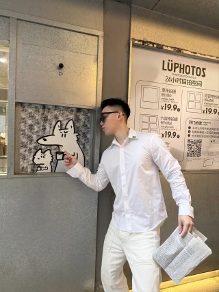 Dior White Long Sleeve Dress Shirt view 3