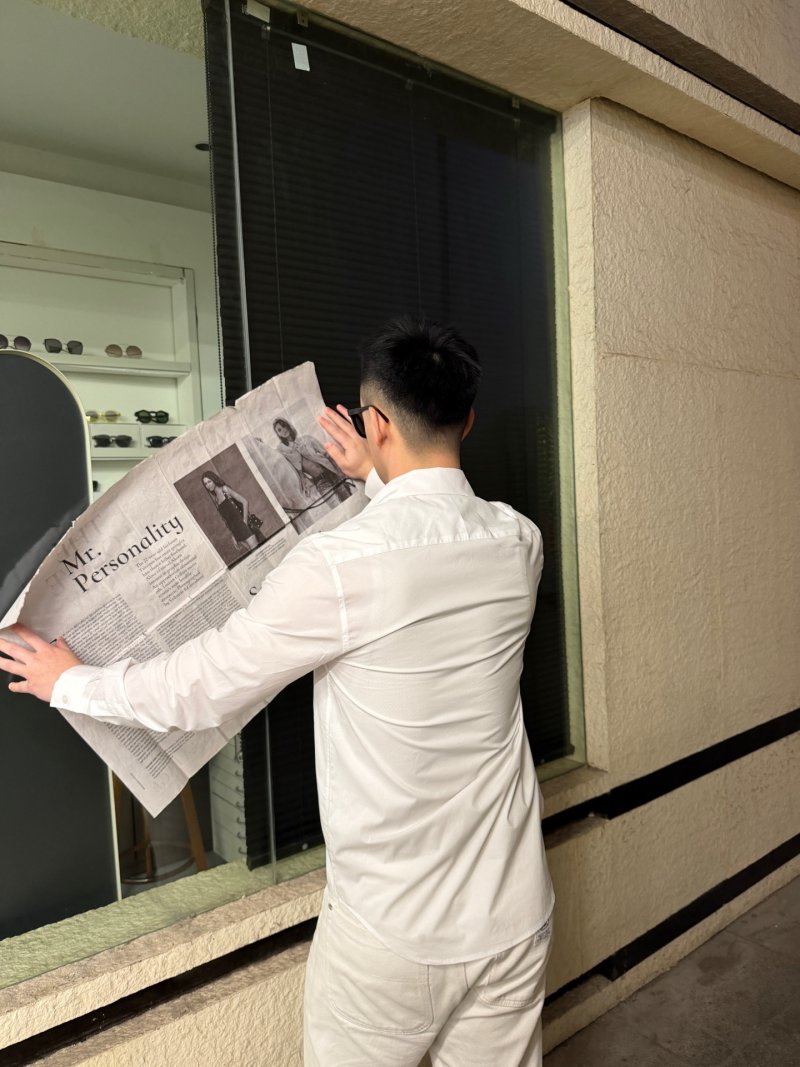 Dior White Long Sleeve Dress Shirt view