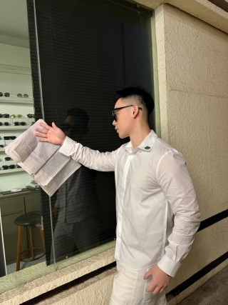 Dior White Long Sleeve Dress Shirt view 9