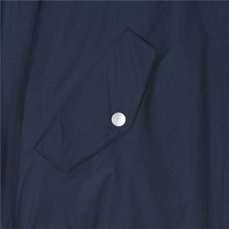 Navy Windbreaker Jacket with Ribbed Cuffs view
