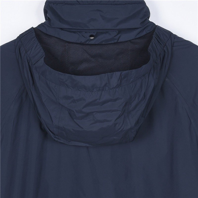 Navy Windbreaker Jacket with Ribbed Cuffs view
