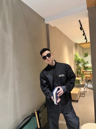 Balenciaga Black Logo Overshirt Jacket view 2