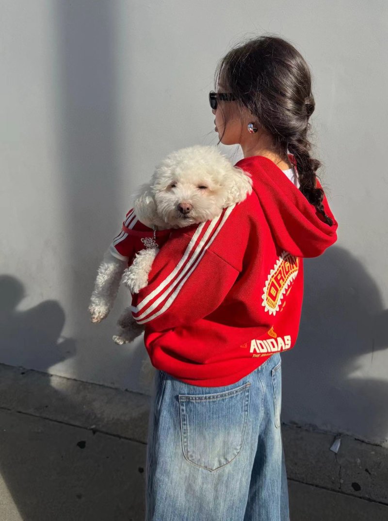Adidas 3-Stripe Red Hoodie
