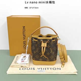 Louis Vuitton Nano Noe Bucket Bag Brown Monogram view 1