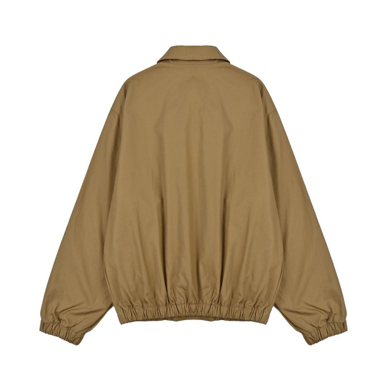 Essentials Fear of God Gold Nylon Bomber Jacket view