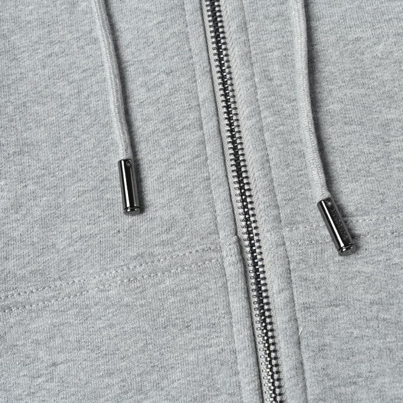 Burberry Grey Zip Hoodie with Nova Check Sleeves view