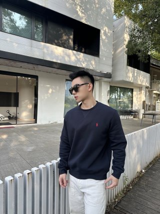 Polo Ralph Lauren Navy Crewneck Sweatshirt Red Pony view 2