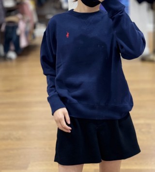 Polo Ralph Lauren Navy Crewneck Sweatshirt Red Pony view 3