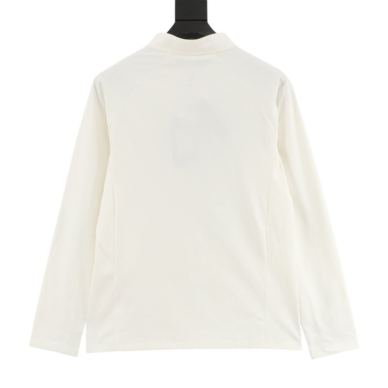 Kailas White Quarter-Zip Long Sleeve T-Shirt view