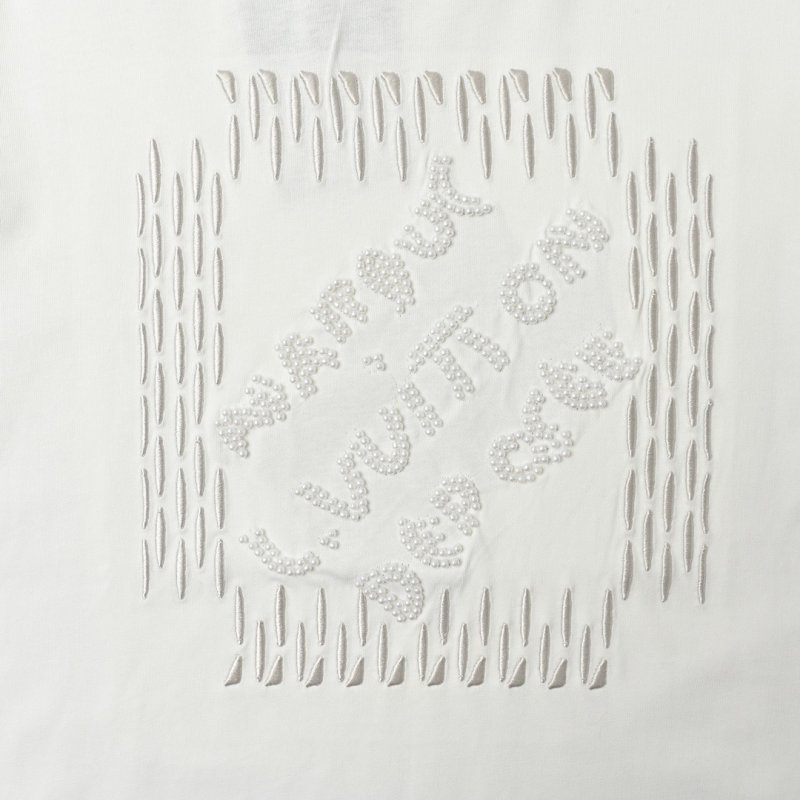Cream Rhinestone Logo Oversized T-Shirt view