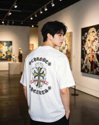 Chrome Hearts Cross Logo White T-Shirt view 3