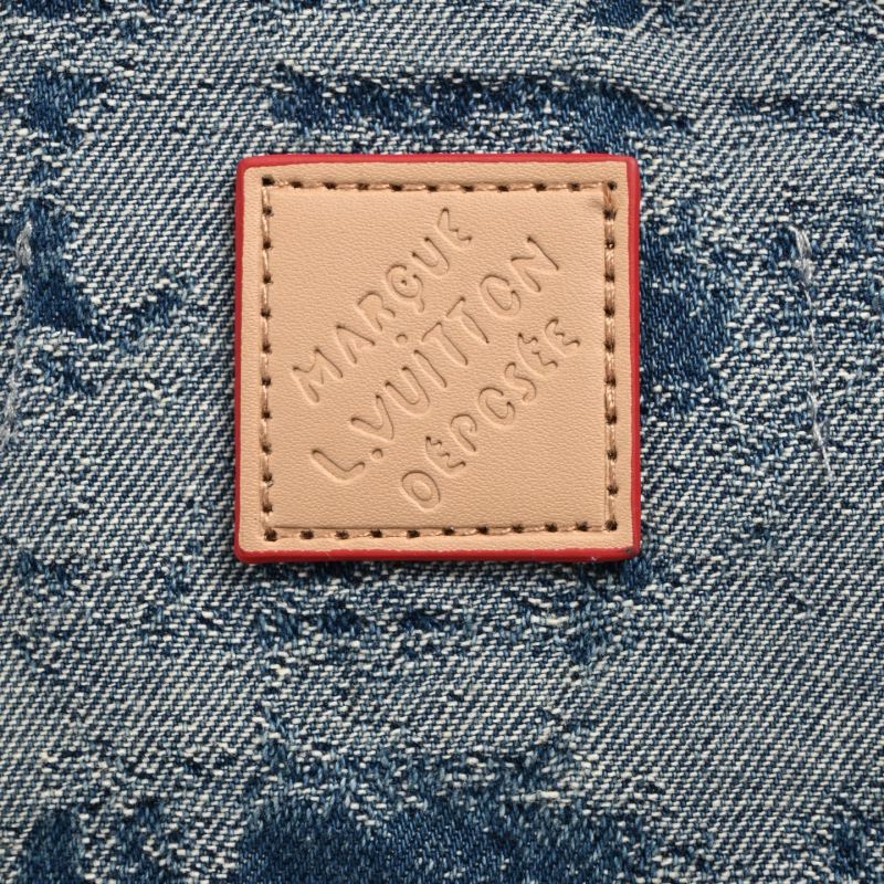 Louis Vuitton Monogram Denim Short-Sleeve Shirt Blue view