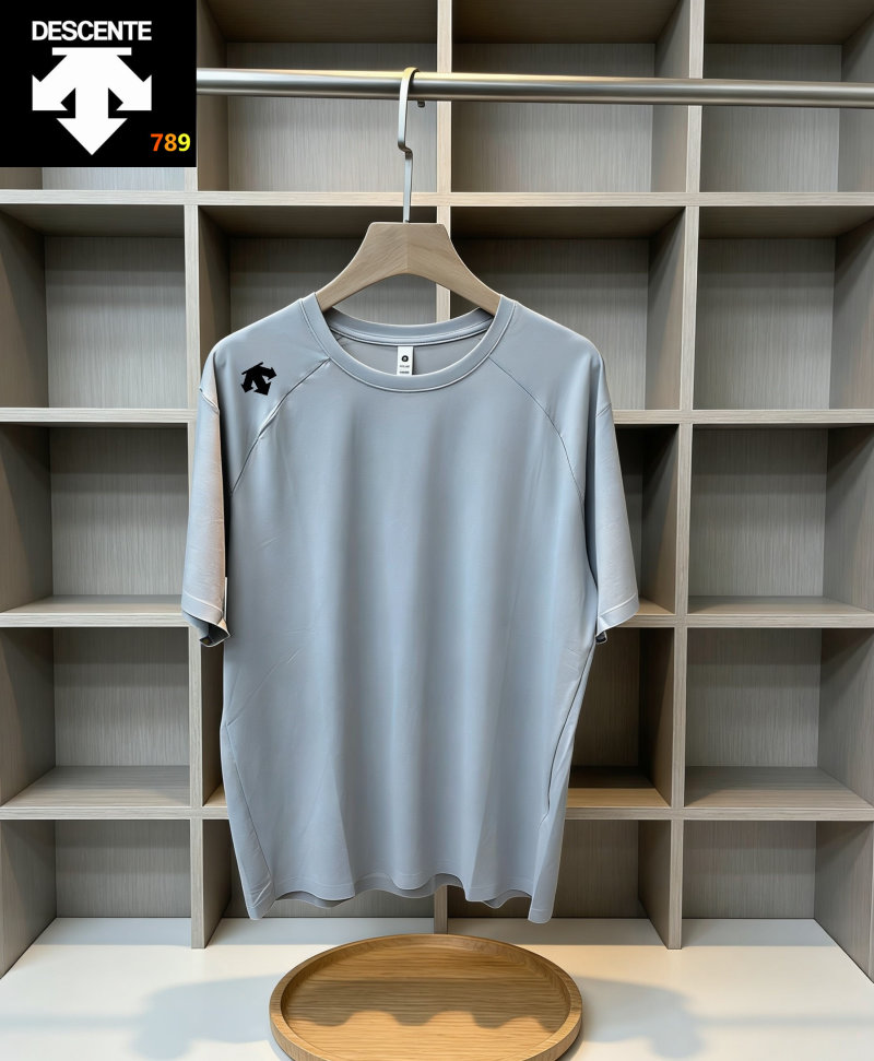 Descente Short-Sleeve Polo Shirt - Gray Blue view