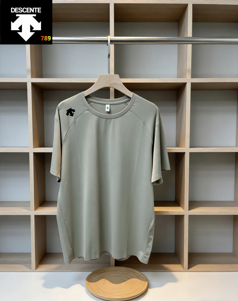 Descente Short-Sleeve Polo Shirt - Gray Blue view
