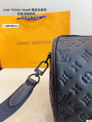 Louis Vuitton Keepall Black Monogram Duffle Bag view 3