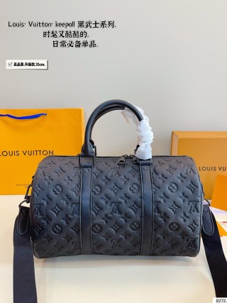 Louis Vuitton Keepall Black Monogram Duffle Bag view 5