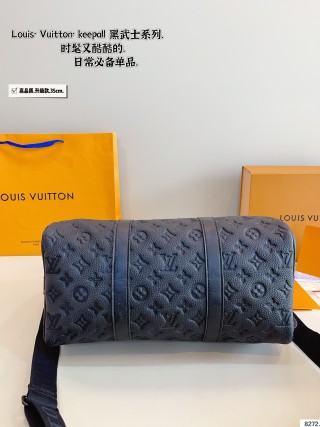 Louis Vuitton Keepall Black Monogram Duffle Bag view 6
